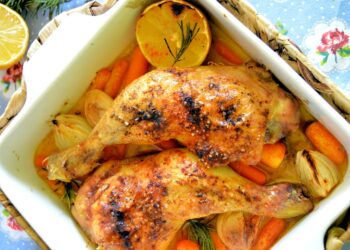 Frango no forno com laranja