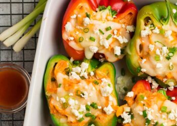 Pimentos recheados com frango