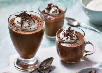 Mousse de chocolate com natas