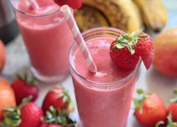 Smoothie de morango e banana