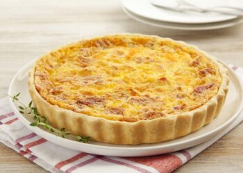 Quiche de delícias do mar