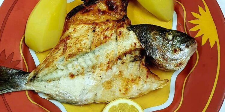 Dourada escalada no forno