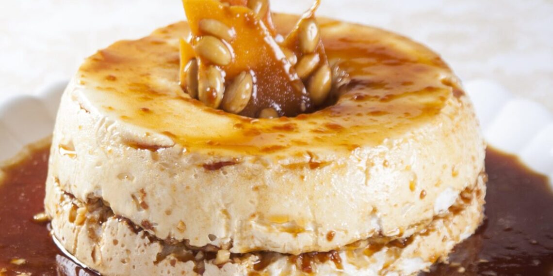 Pudim de claras com caramelo