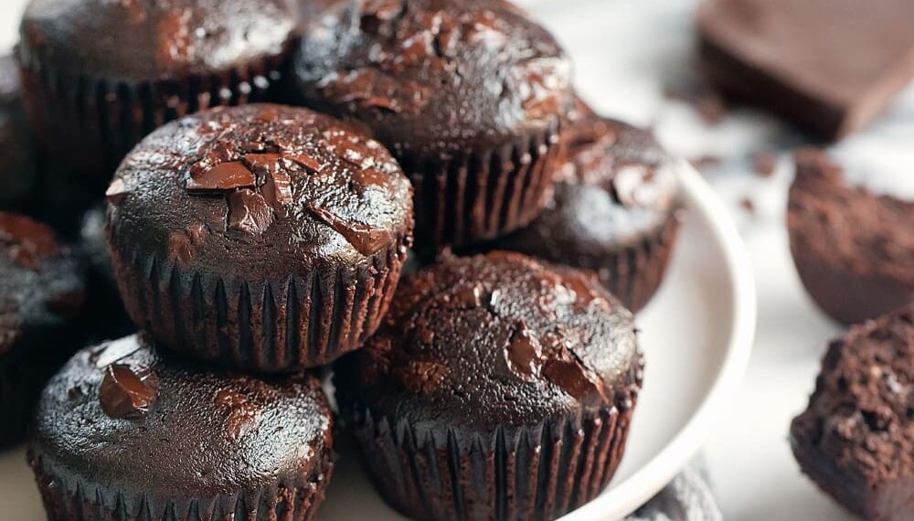 Queques de chocolate simples e fofos