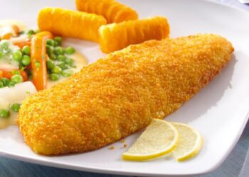 Filetes de pescada panados no forno