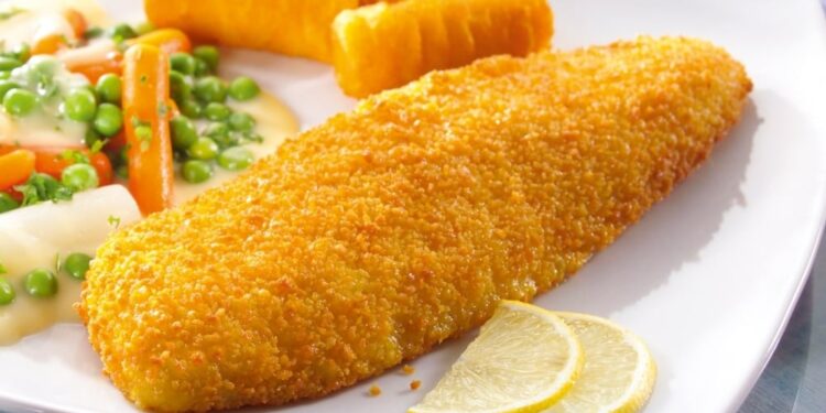 Filetes de pescada panados no forno
