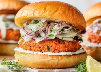 Hambúrgueres de salmão