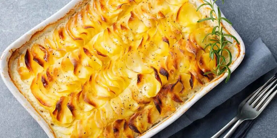 Batatas gratinadas à moda antiga