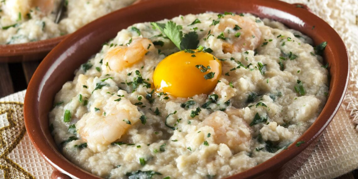 Açorda de gambas à Pescador