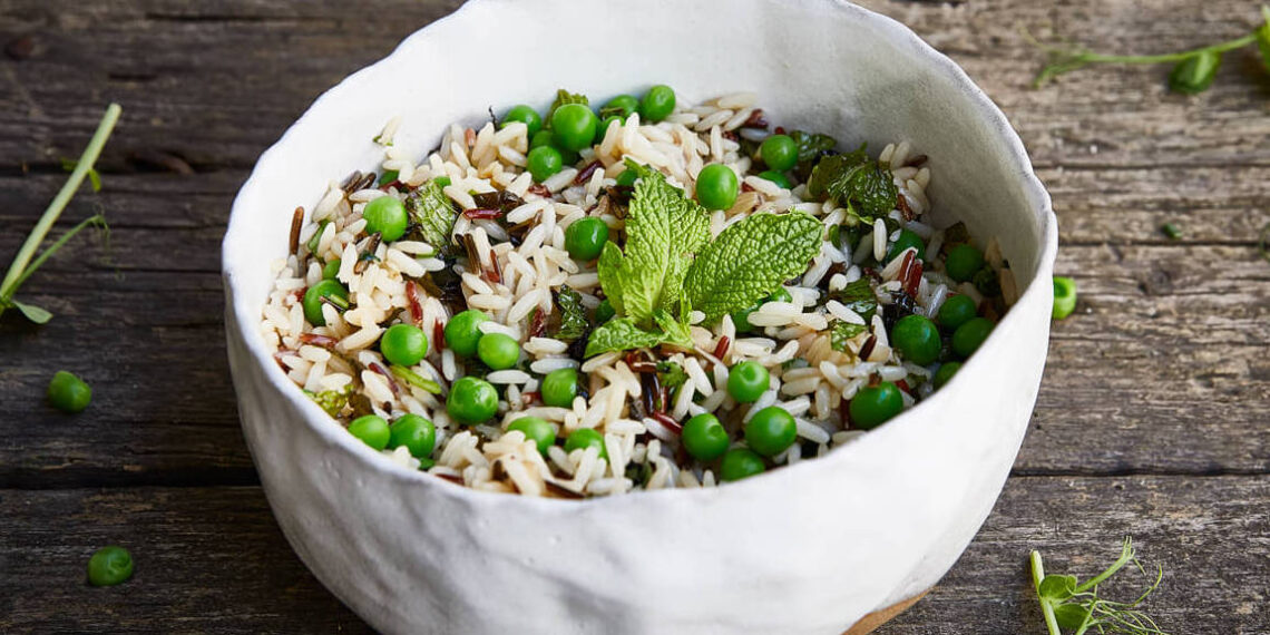 Arroz de ervilhas simples e fácil