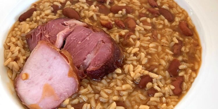 Arroz de salpicão à moda antiga