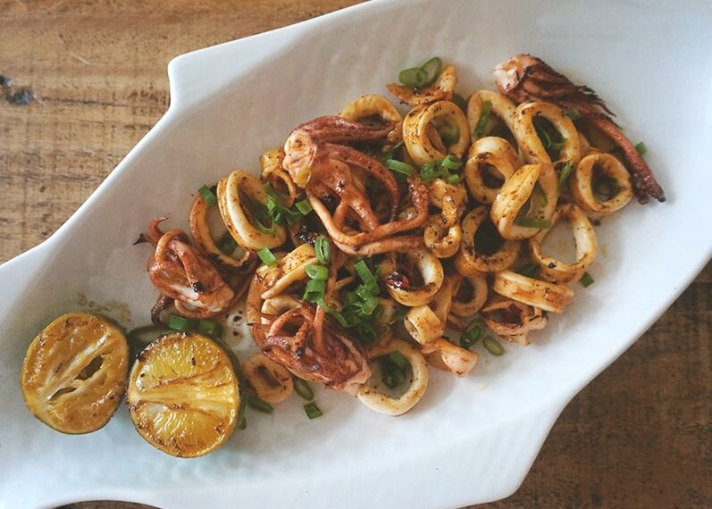 Lulas fritas à Portuguesa