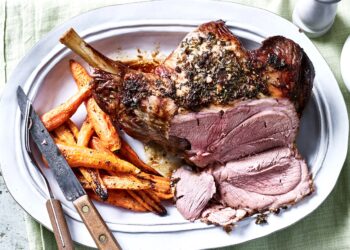 Perna de cabrito no forno