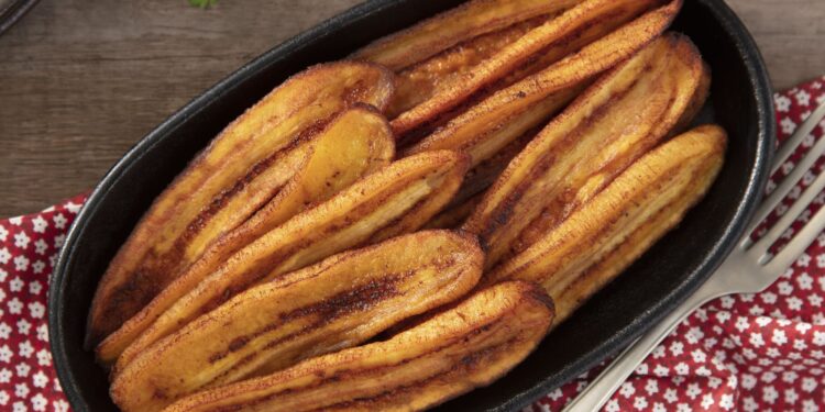 Banana assada fácil e simples