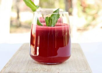 Sumo de beterraba e maçã