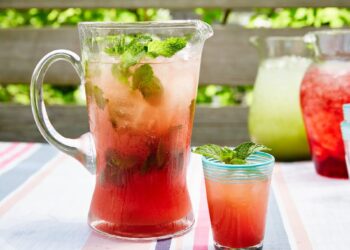 Sumo de melancia e hortelã