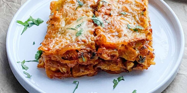 Lasanha de frango com molho Béchamel