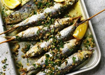 Sardinhas assadas no forno