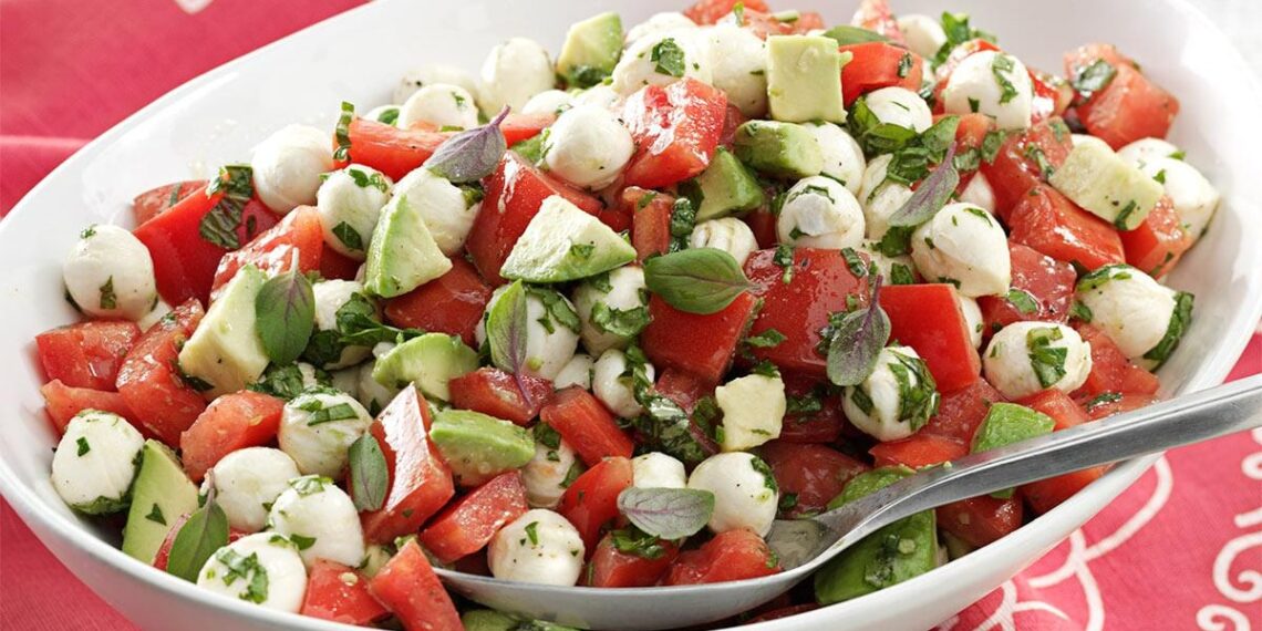 Salada de tomate e mozzarella