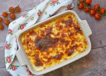 Bacalhau gratinado com espinafres
