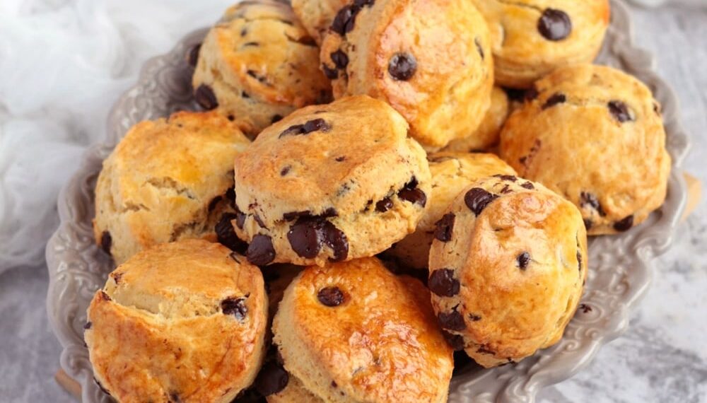 Scones com chocolate