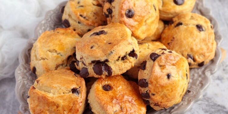 Scones com chocolate