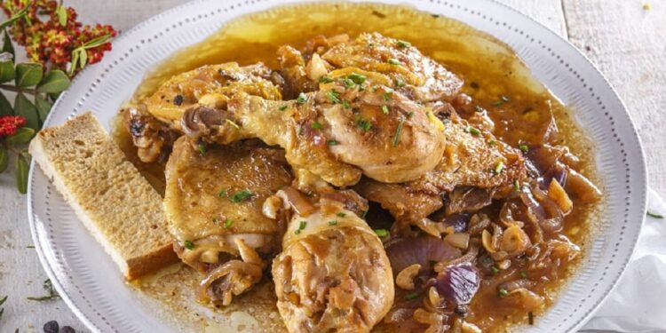 Frango no tacho com cerveja