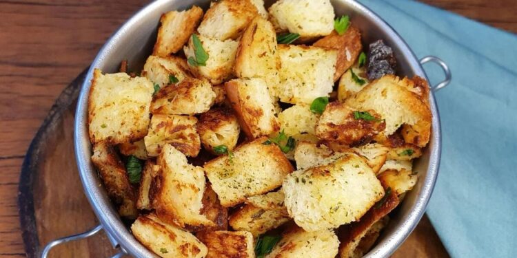 Croutons rápidos e fáceis