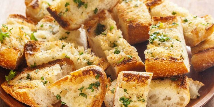 Pão de alho caseiro