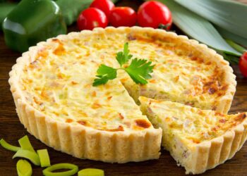 Quiche de fiambre cremosa