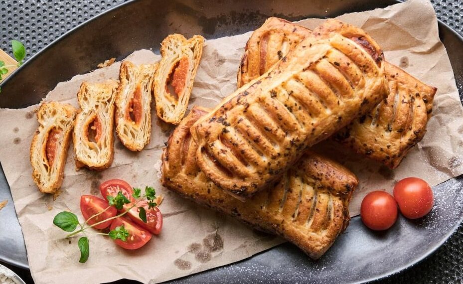 Folhados de chouriço