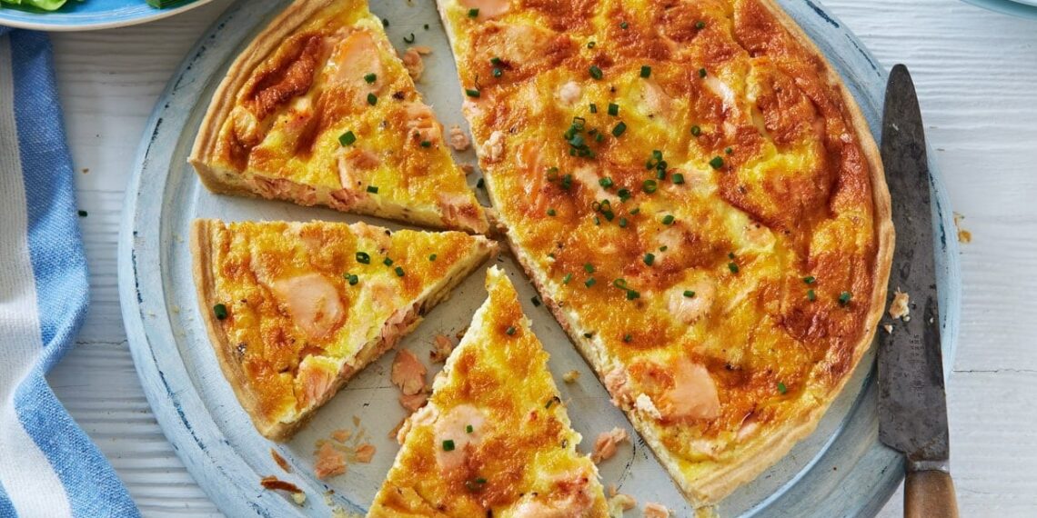 Quiche de salmão cremosa