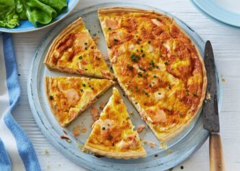 Quiche de salmão cremosa