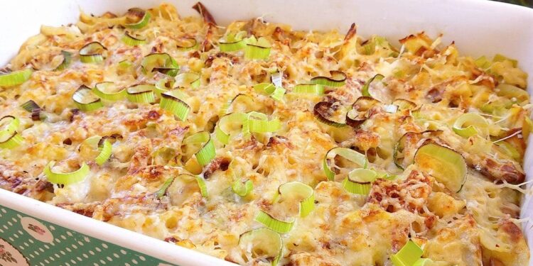 Bacalhau desfiado no forno