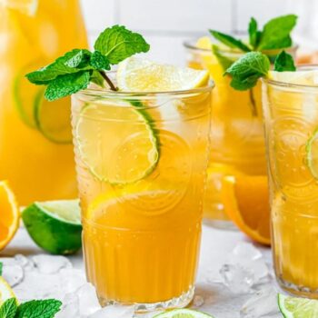 Ice-tea de limão caseiro