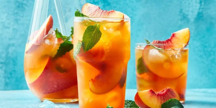 Ice-tea de pêssego caseiro