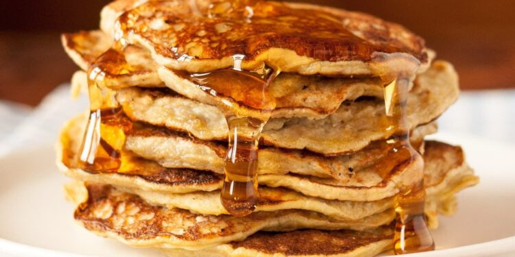 Panquecas de banana simples e fáceis