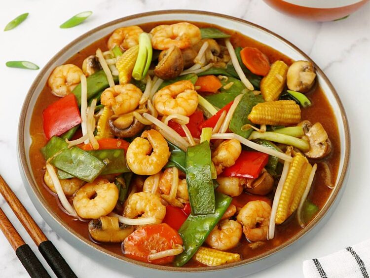 Chop suey de gambas Ruralea