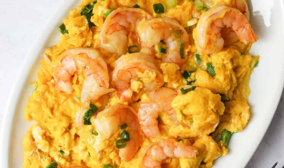 Omelete de camarão à Portuguesa