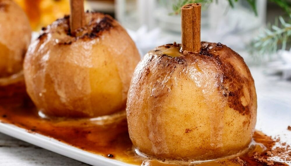 Maçãs assadas com mel