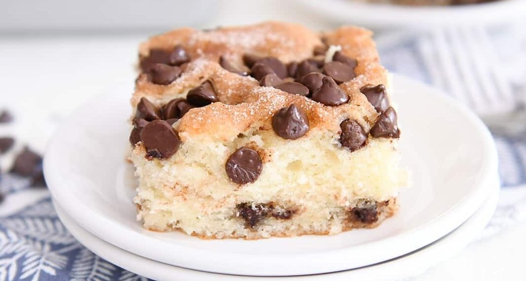 Bolo com pepitas de chocolate