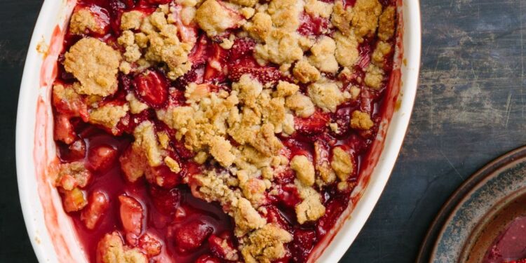 Crumble de frutos vermelhos
