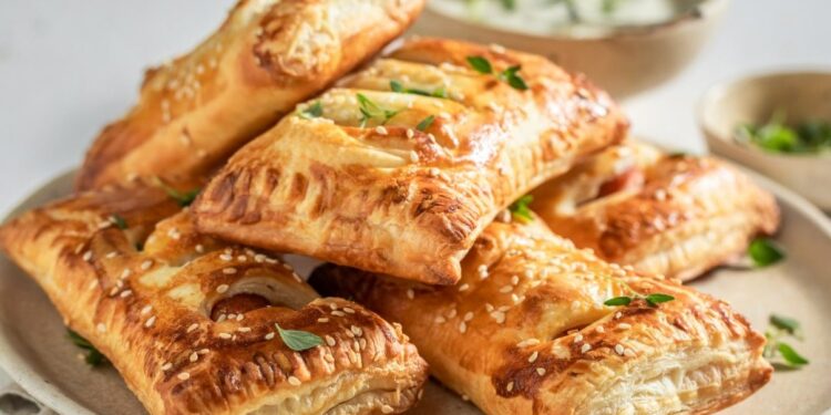 Folhado de atum e queijo