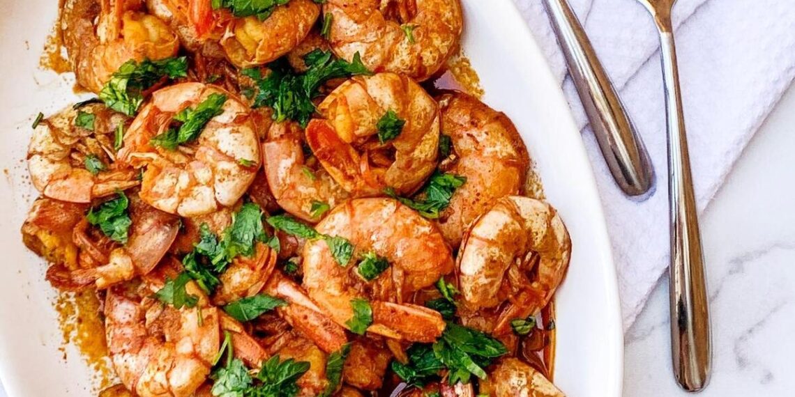 Camarão frito com cerveja e mostarda