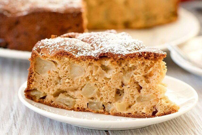 Bolo de maçã sem ovos