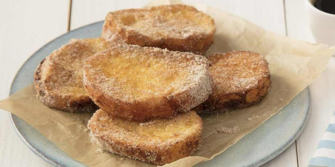 Rabanadas no forno com leite condensado