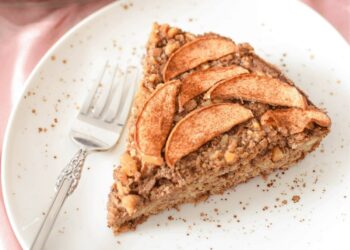 Bolo de maçã e aveia