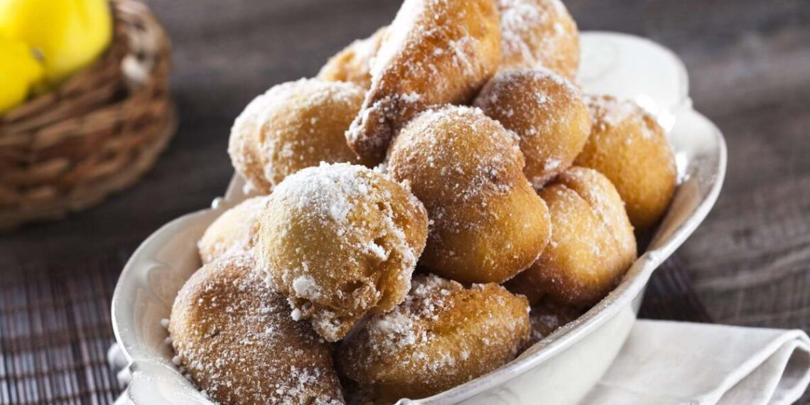 Sonhos de Natal no forno