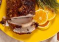 Lombo de porco assado com laranja