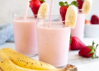 Batido de morango e banana